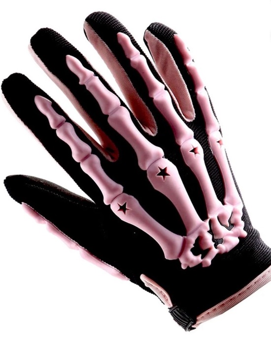 Accessories - MotoCross/Dirt Bike/Motorcycle Pink Skeleton Gloves Size Medium NWT
